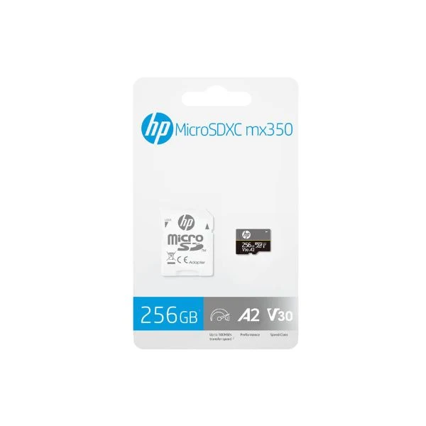 MEMORIA MICRO SD | HP | 256GB | MX350 | CLASE 10 | U3 C|ADAPTADOR