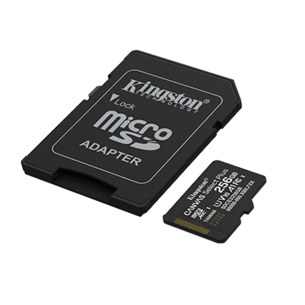 MEMORIA MICRO SD | KINGSTON | 256GB | CANVAS | SELECT PLUS SDXC | CLASE 10 | C|ADAPTADOR