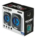CORNETA UNNO TEKNO SP9025BK TECHNO ESTEREO 6W NEGRO LED