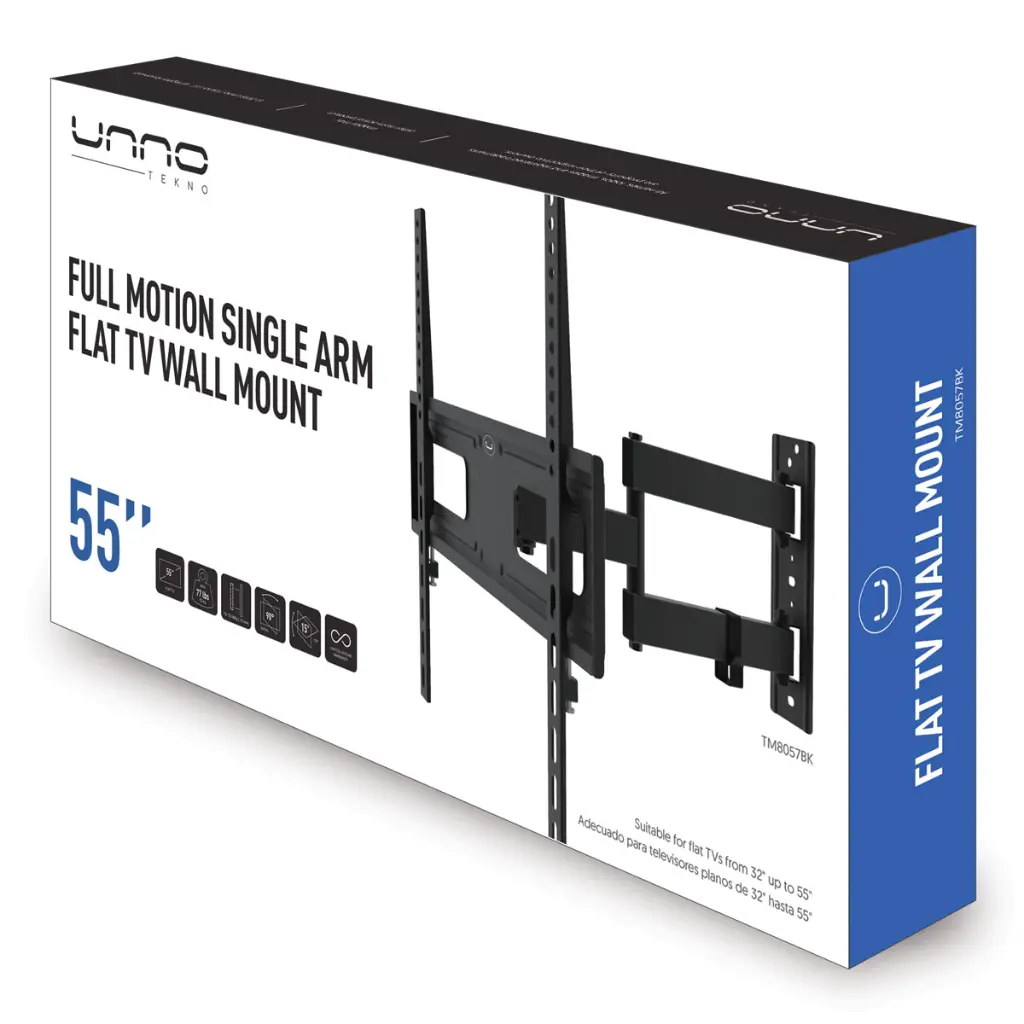 BASE PARED | UNNO TEKNO | MOVIMIENTO COMPLETO | 32" A 55" | TM8057BK
