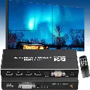 CONTROLADOR VIDEOWALL | PARA TV | HDML 2X2 | 4K | PROCESADOR DE PARED DE VIDEO CON 11 MODOS DE EMPALME | RS232 | ROTACIÓN DE 180° | EXTRACTOR DE AUDIO | 2X2 | 1X2 | 1X3 | 1X4 | 2X1 | 3X1X4X1 | 4 PANTALLAS DE TV | PORTTA