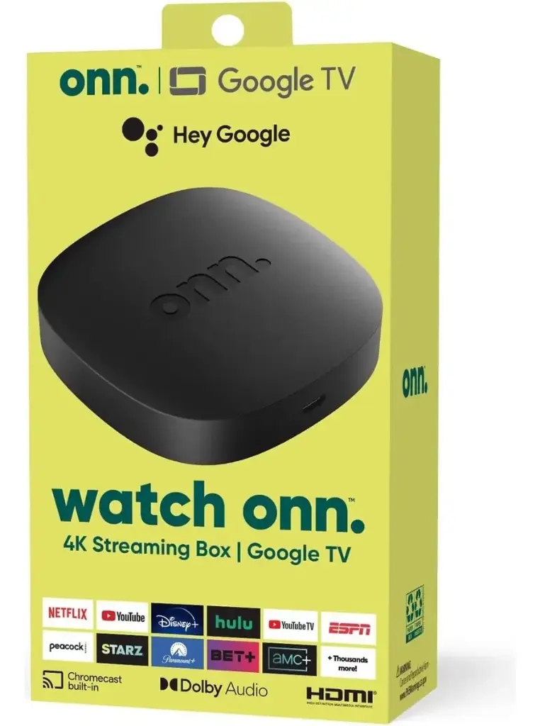 DISPOSITIVO STREAMING | GOOGLE TV | ONN | 4K | UHD | HDMI | DOLBY AUDIO | WIFI | 2416A