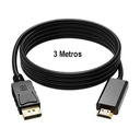CABLE | DISPLAY PORT A HDMI | CALAX | 2K | 4K | 3 METROS | NEGRO