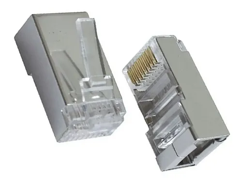 CONECTOR RJ45 WIREPLUS CAT 5E BLINDADO CAJA 100 UNIDADES WP-RJ45CAT5-B