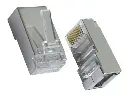 CONECTOR | RJ45 | WIREPLUS | CAT 6 | BLINDADO | CAJA | 100 UNIDADES | WP-RJ45CAT6-B