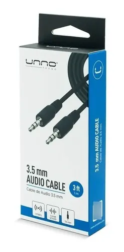 CABLE | UNNO TEKNO | AUXILIAR | 3.5MM | ESTEREO 1.5 METROS | CB4052BK