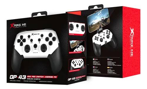 CONTROL INALAMBRICO | GAMING | XTRIKE ME GP | GP-43 | PS4 | PS3 | N-switch | IOS 13.0+ | Android | PC | RGB | BT4.0 | BASE | 5-8.5cm 