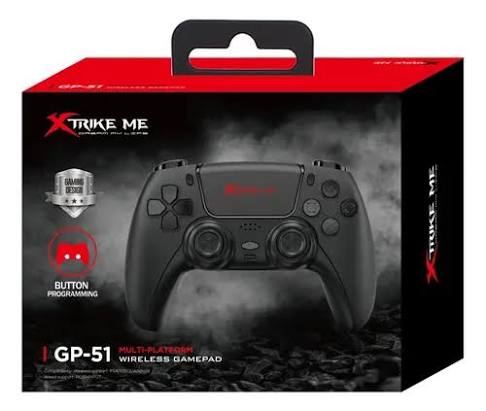 CONTROL INALAMBRICO | GAMING | XTRIKE ME GP | GP-51 | PS4 | PS3 | N-switch | IOS 13.0+ | Android | PC | RGB | BT4.2 | 3D-Sensor | G-Sensor | NEGRO 