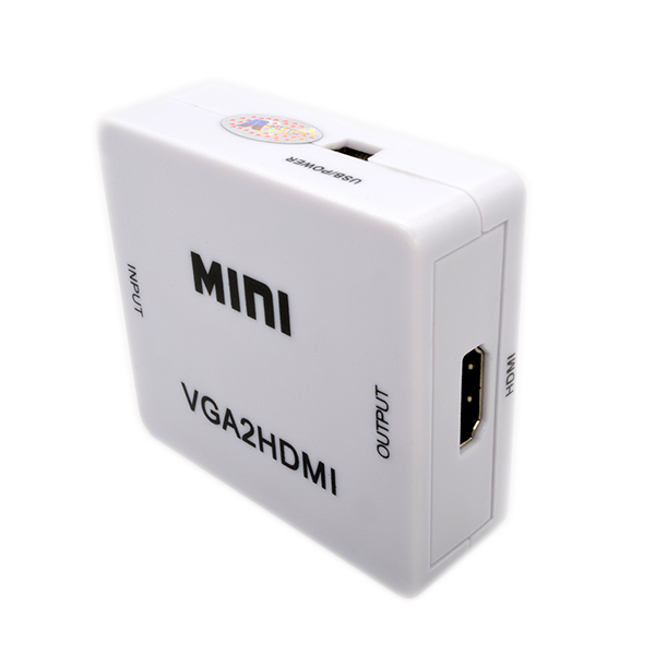 CONVERTIDOR | VGA A HDMI | CON AUDIO | CAJA