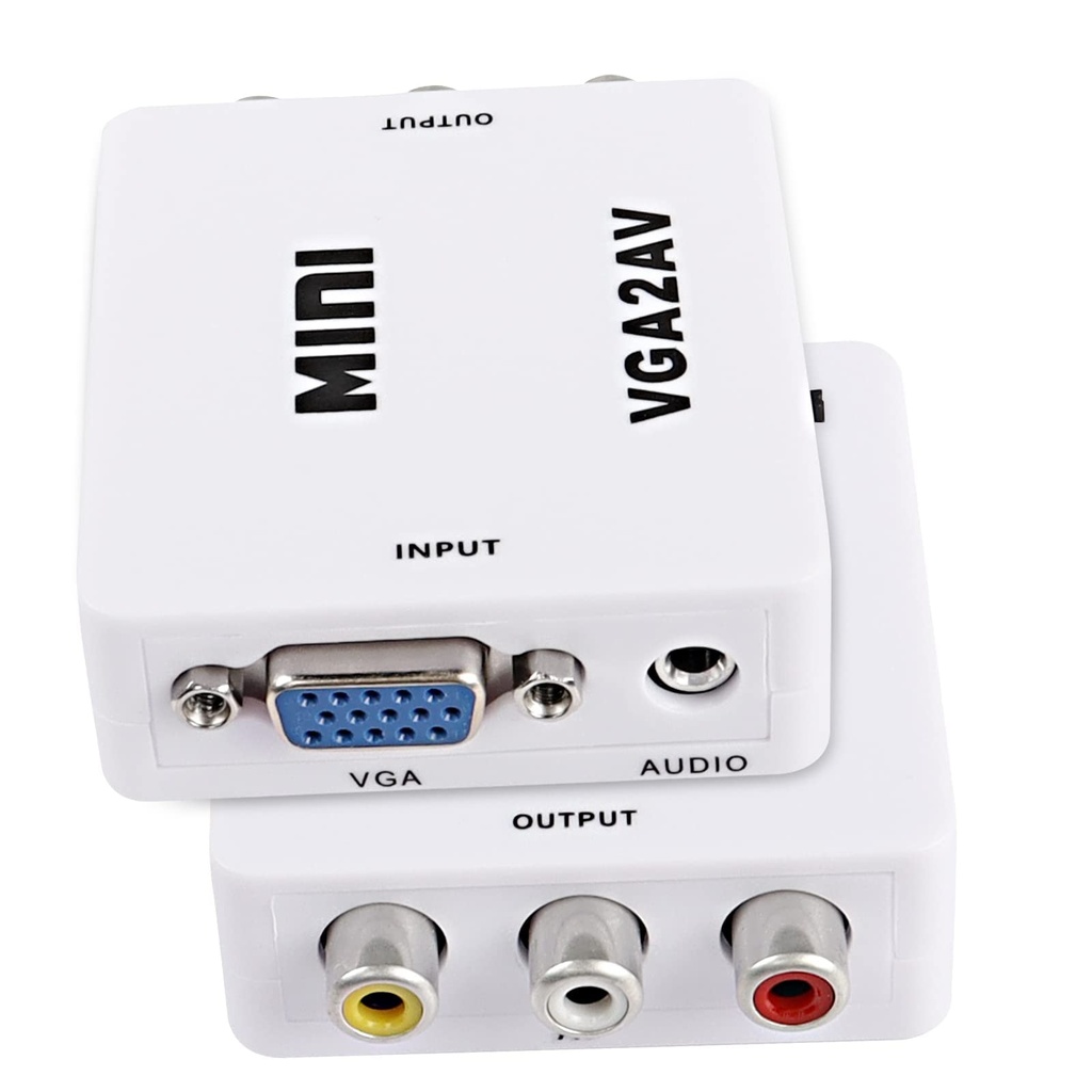CONVERTIDOR | VGA A RCA CON AUDIO | CAJA