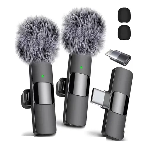 MICROFONO | LAVALIER K9 | INALAMBRICO | PORTATIL | IPHONE | ANDROID | 2 EN UNO