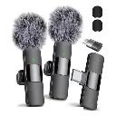 MICROFONO | LAVALIER K9 | INALAMBRICO | PORTATIL | IPHONE | ANDROID | 2 EN UNO
