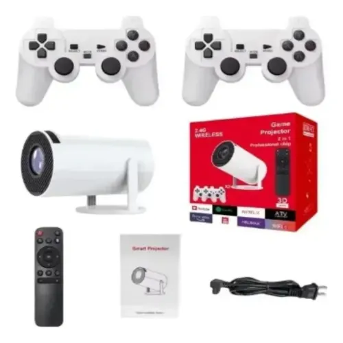 PROYECTOR | PORTATIL | TV | GAME | WIFI | CON 2 CONTROLES | JUEGOS INTEGRADOS | FULL HD