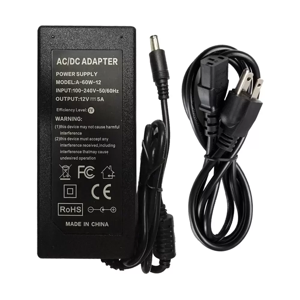 TRANSFORMADOR | 12V | 5 AMPER | PARA CAMARAS DE SEGURIDAD | CCTV