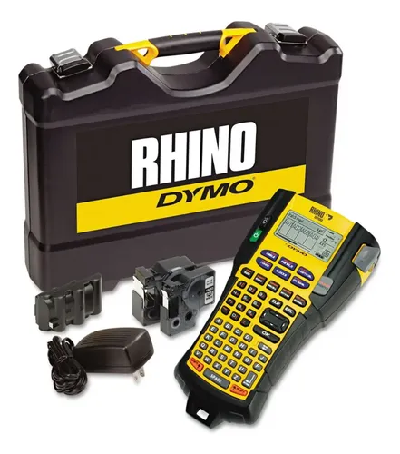 ETIQUETADORA | INDUSTRIAL | RHINO | 5200 DYMO | AMARILLO | NEGRO | TECLAS DE ACCESO RAPIDO