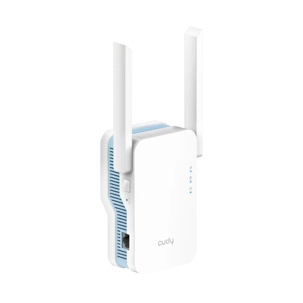 EXTENSOR | REPETIDOR | CUDY | RE1200 | DUAL BAND | AC1200 | 2.4GHZ | 5GHZ | 2 ANTENAS | 1 PUERTO | ETHERNET 10/100