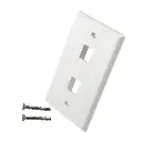 FACE PLATE | DOBLE | 2 TOMAS | BLANCO | WIREPLUSS | WP-FP02-WHITE
