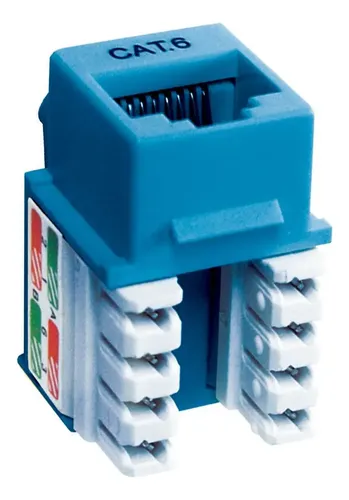 KEYSTONE | INSERTO | JACK | COUPLER | CAT6 | RJ45 | STC-6KYSB | AZUL