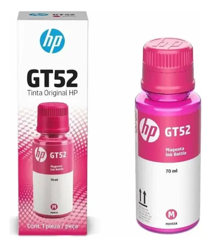 BOTELLA DE TINTA | ORIGINAL | HP | GT52 | PARA IMPRESORA | SMART TANK | 315 | 415 | 510 | 515 | 519 | 550 | 580 | 610 | SERIES MAGENTA | 90ML