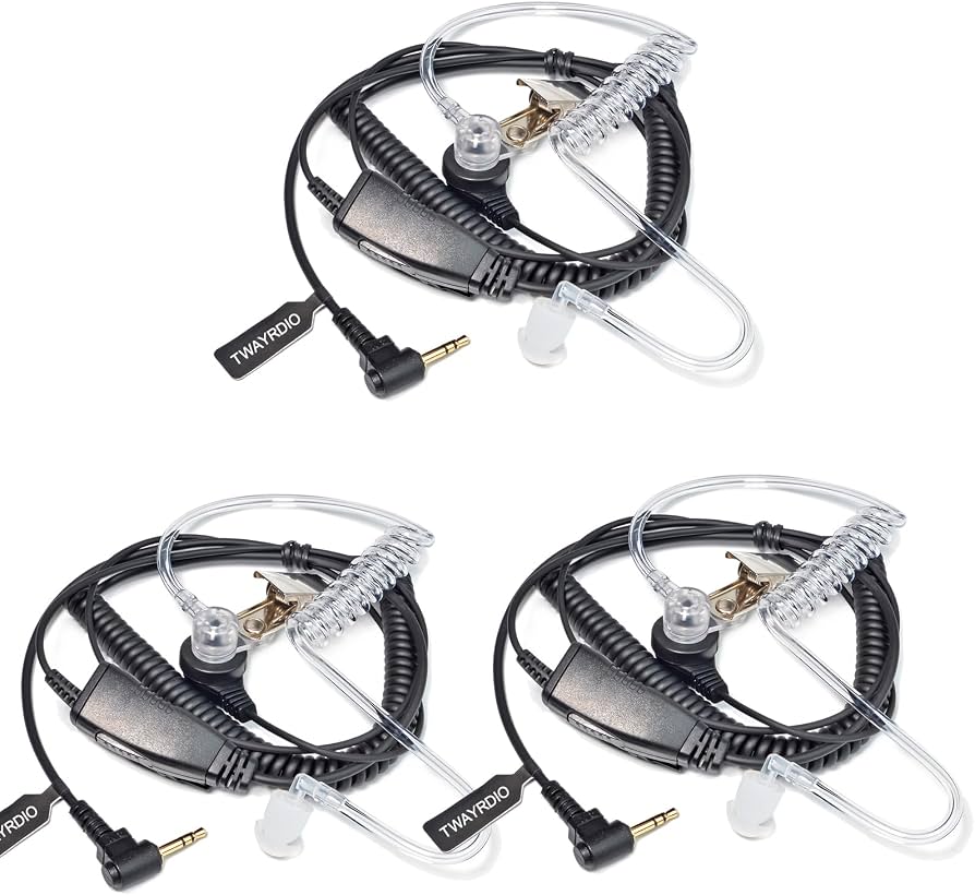 AURICULARES CON MICRÓFONO | PARA MOTOROLA | TALKABOUT PTT | PARA RADIOS DE DOS VÍAS | WALKIE | 3.5MM  | B0D96B5NBG