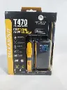MOTOROLA | T470 | TALKABOUT | RADIOS BIDIRECCIONALES | RECARGABLE | 22 CANALES | 35 MILLAS | NEGRO CON AMARILLO | PAQUETE DE 2 UNIDADES