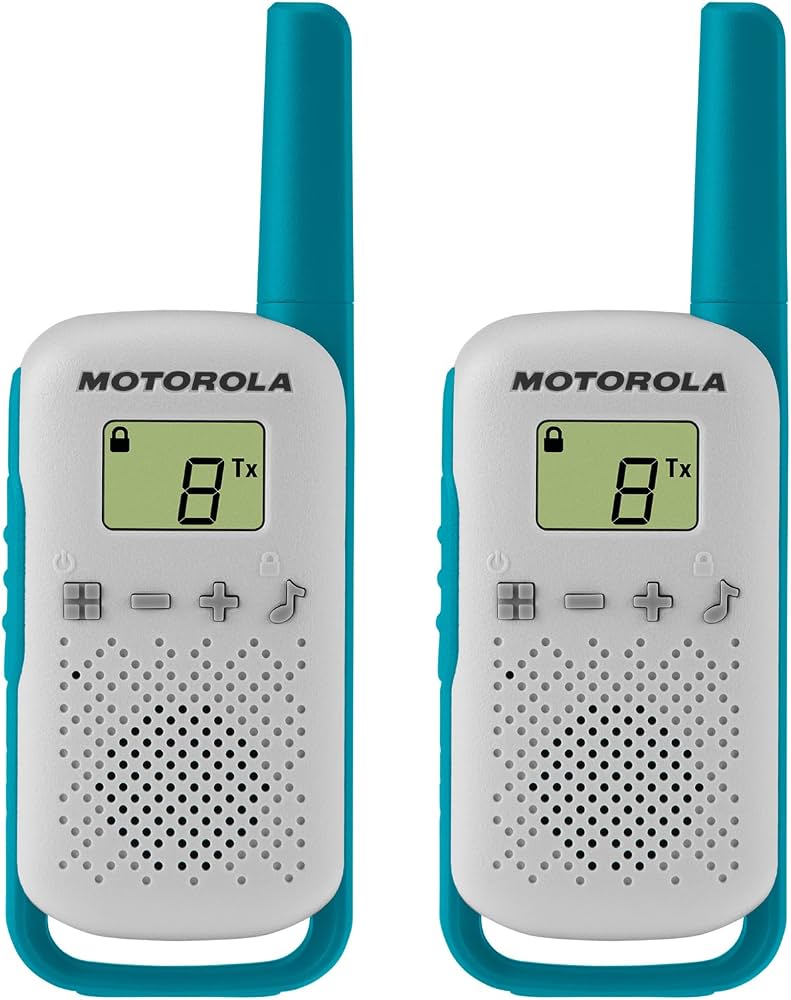 RADIOS | MOTOROLA | T114TP | DOS VIAS | 16 MILLAS | COLOR BLANCO Y AZUL | 3 PACK | PK001066A01