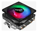 CPU FAN COOLER AEROCOOL AIR FROST 4 | TORRE 4 TUBOS TDP | 125W | INTEL | AMD | AM4 | AM5 | FRGB | NEGRO