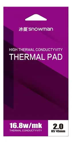 THERMAL PAD | SNOWMAN | HIGHT THERMAL | CONDUCTYVITY | 13.8W | MK | 85X45 X 1.5MM | TPAD85451.5