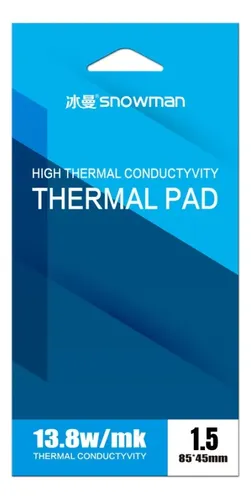 THERMAL PAD | SNOWMAN | HIGHT THERMAL | CONDUCTYVITY |13.8W | MK | 85X45 X 1MM | TPAD85451.0