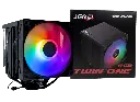CPU FAN COOLER JEMIP GAMING TWIN ONE RGB | TORRE 6 TUBOS | TDP 240W | FULL INTEL | AMD | AM4 | NEGRO