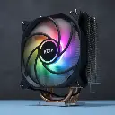 CPU FANCOOLER AZZA THERMAL TEMPEST ACAZ-A1204-FQ01 | TORRE 4 TUBOS TDP 150W | INTEL | AM4 | AM5 | RGB | NEGRO