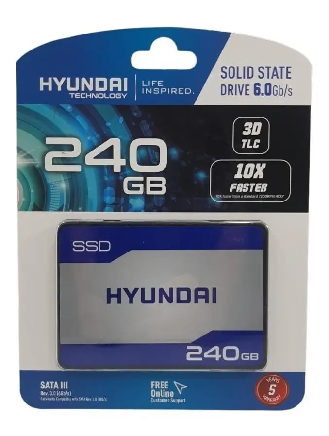 DISCO DURO SOLIDO | HYUNDAI | 240GB | SSD | 2.5" | 3D NAND | SATA 3
