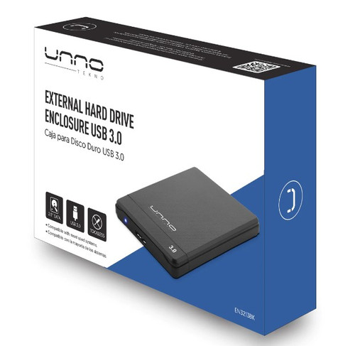 CASE PARA DISCO DURO | UNNO TEKNO | 2.5" | SATA | USB 3.0 | EN3213BK