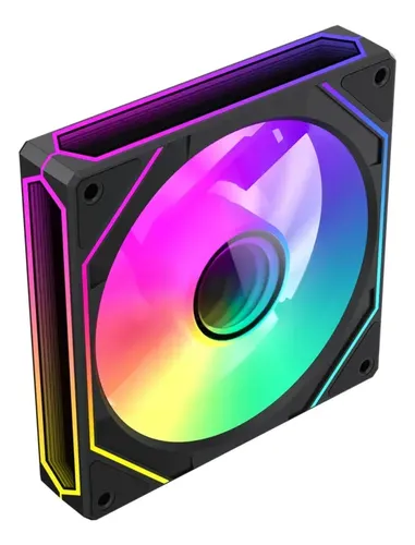 FANCOOLER | VENTILADOR | GAMEMAX | FN12A-N2 | HIGH PERFORMANCE | LED | RGB | 800-1600 RPM | 12CM | NEGRO