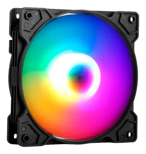 FANCOOLER | VENTILADOR | GAMEMAX | FN12A-S5 W | LED | RGB | 800-1600 RPM | 12CM | NEGRO