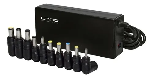CARGADOR | ADAPTADOR UNIVERSAL | PARA LAPTOP | UNNOTEKNO | 90W | 10 PUNTAS | PUERTO USB | 110V-240 | PW5291BK