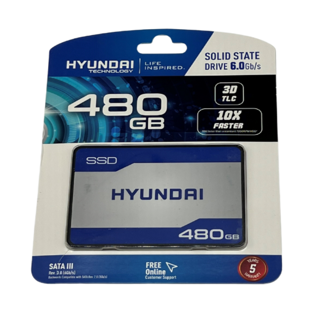 DISCO DURO SOLIDO | HYUNDAI | 480GB | SSD | 2.5" | 3D | NAND | SATA 3