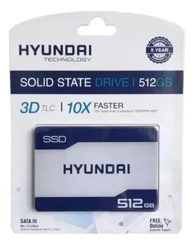 DISCO DURO SOLIDO | HYUNDAI | 512GB | SSD | 2.5" | 3D | NAND | SATA 3