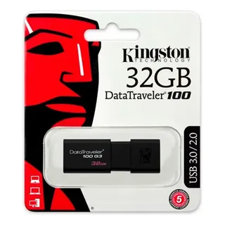 PENDRIVE | KINGSTON | 64GB | DATA TRAVELER | DT100 | G3 | USB 3.0 | NEGRO