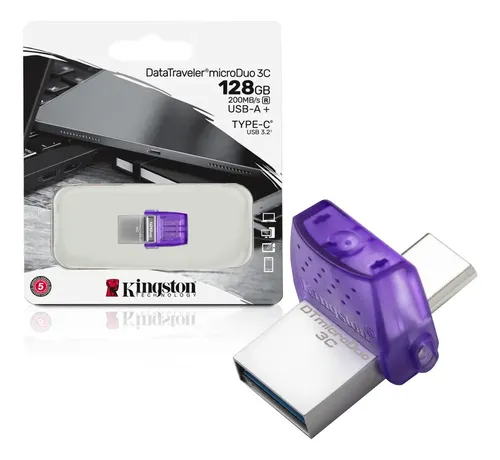 PENDRIVE | KINGSTON | 64GB | DATA TRAVELER | MICRODUO | 3C | USB 3.0