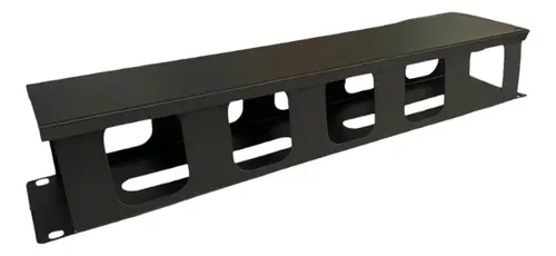 ORGANIZADOR | HORIZONTAL | 2U | 19" | METALICO | COLOR NEGRO | METALNET 01PT180