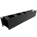 ORGANIZADOR | HORIZONTAL | 2U | 19" | METALICO | COLOR NEGRO | METALNET 01PT180