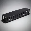 ORGANIZADOR HORIZONTAL | STC |1RU |PLASTICO | |19" | CON TAPA | NEGRO | STC-C01U