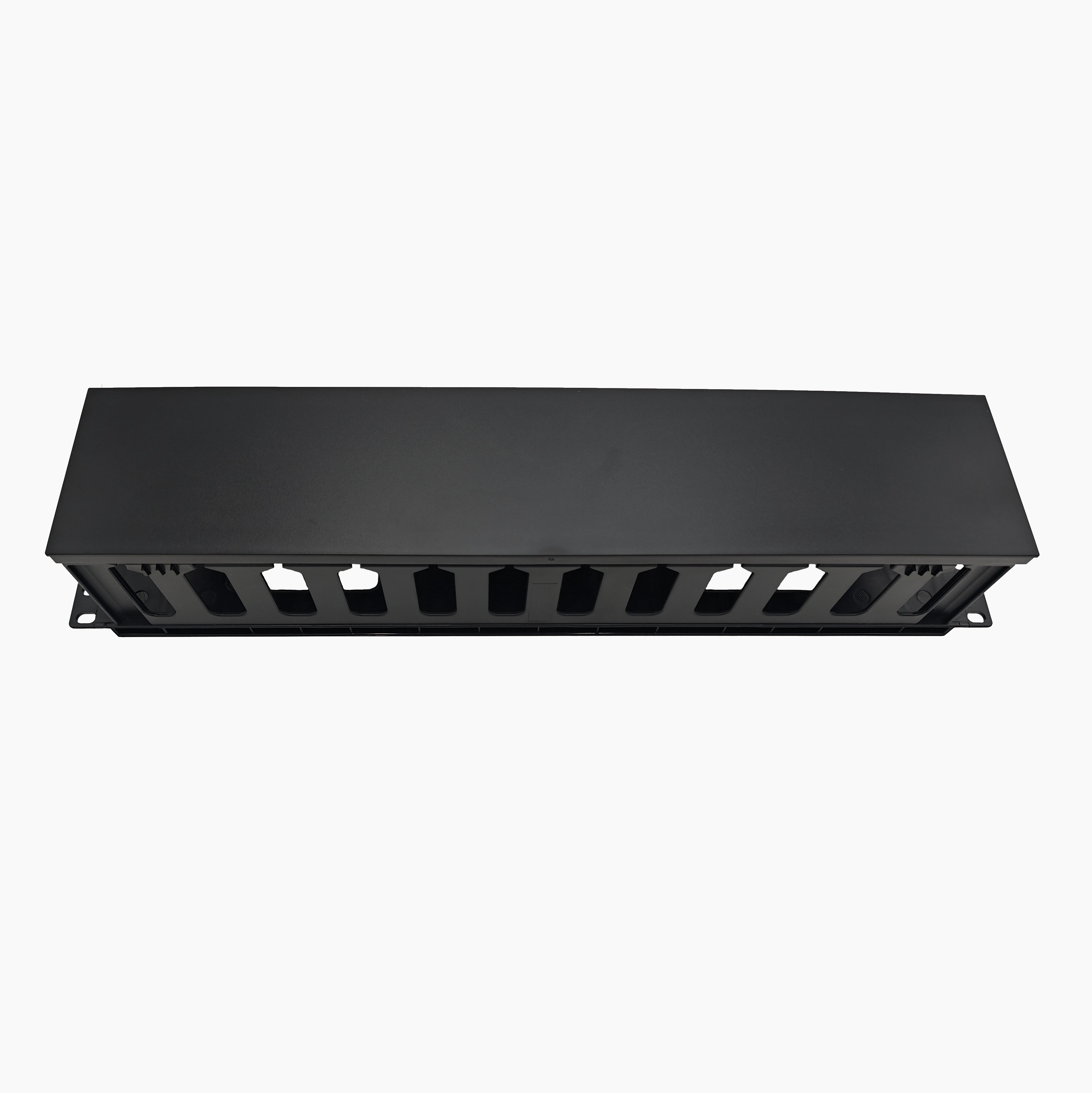 ORGANIZADOR HORIZONTAL | STC |1RU |PLASTICO | |19" | CON TAPA | NEGRO | STC-C01U