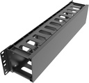 ORGANIZADOR HORIZONTAL | STC | 2U | PLASTICO |19"| CON TAPA | NEGRO | STC-CO2U