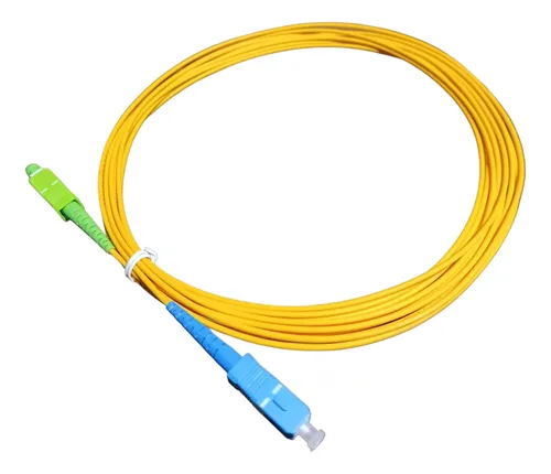 PATCH CORD FIBRA OPTICA | APC | UPC | 1 METRO | VERDE A AZUL | WIREPLUS