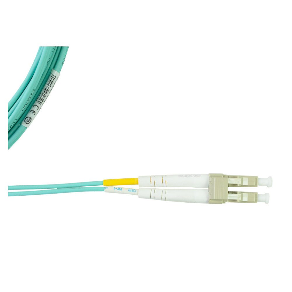PATCH CORD | JUMPER | FIBRA OPTICA | SIEMON | DUPLEX | XGLO | OM4 | 3MTS | COLOR AQUA FJ2-LCLC5V-03AH