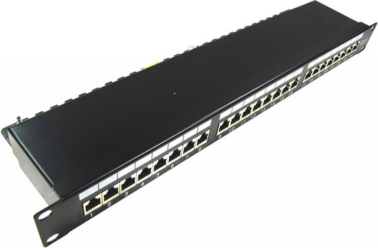 PATCH PANEL 24 PUERTOS CAT 6 DE 250 MHZ BANDA