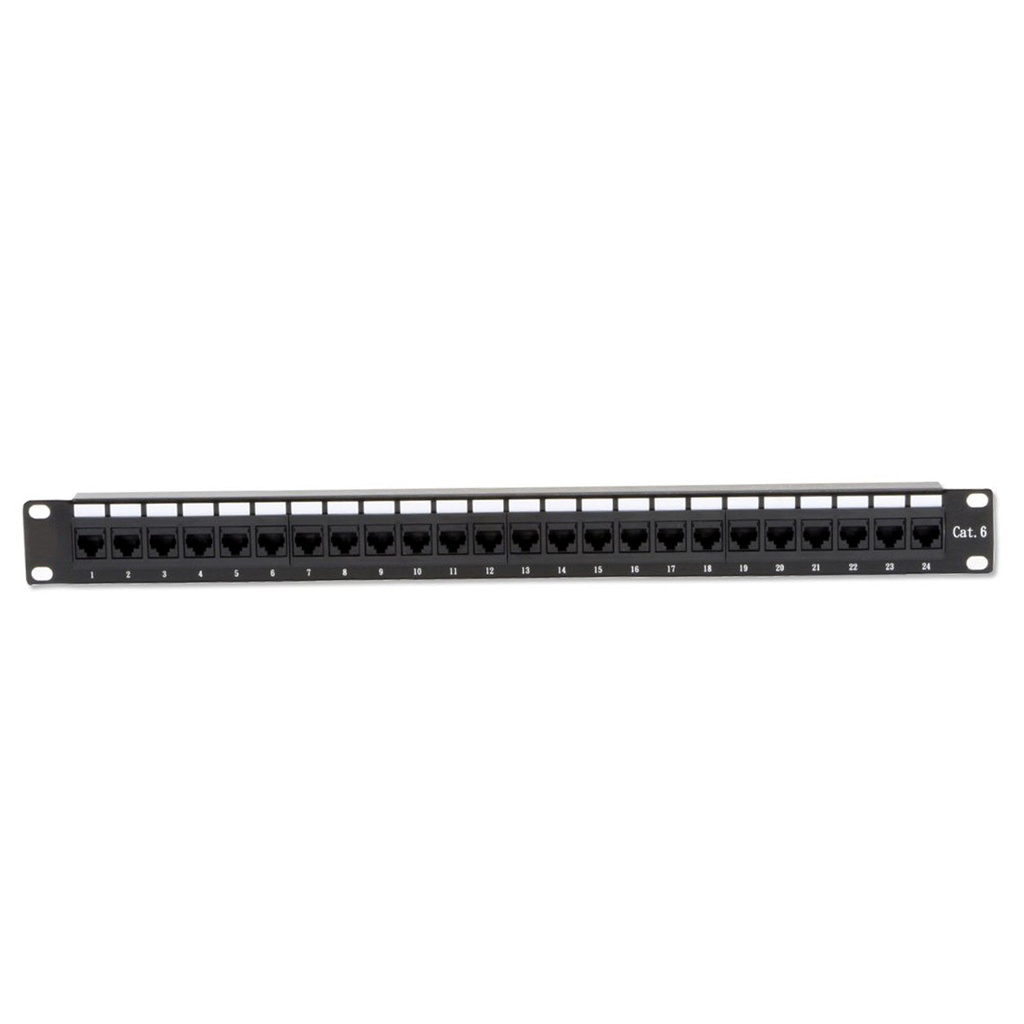 PATCH PANEL CAT 6 24 PUERTOS QNET RACKEABLE 19" QNET6PP24