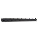 PATCH PANEL CAT 6 24 PUERTOS QNET RACKEABLE 19" QNET6PP24